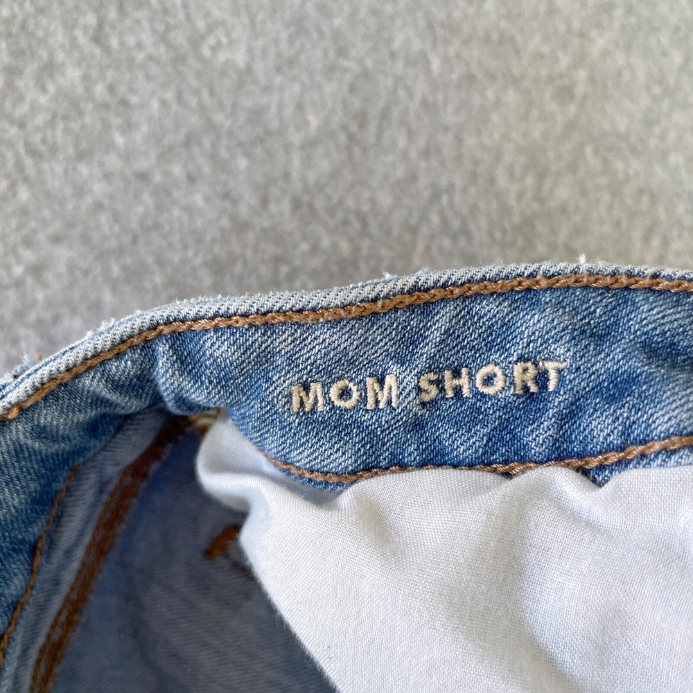 American Eagle Shorts Womens 2 Blue Cutoffs Mom Distressed Ripped Denim - Picture 9 of 11